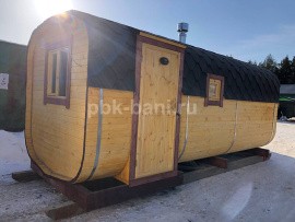 Баня бочка квадро 5 м «Гелия» с доставкой в Смоленскую область