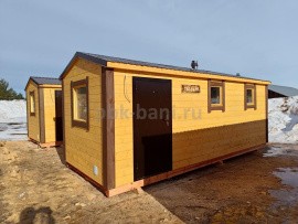 Мобильная каркасная баня «Александра» 6х2.25 м