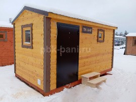 Перевозная баня из бруса «Евгения» 4х2.25 м с доставкой во Владимирскую область