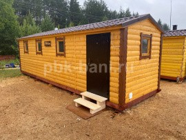 Мобильная баня из бруса «Лиза» 8х2,25 м с доставкой в Вологодскую область