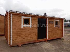 Баня из бруса в чашу «Сабина» 6х2.4 м с доставкой в Ленинградскую область