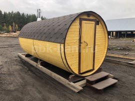 Баня-бочка 4 м «Гелена» с доставкой в Рязанскую область