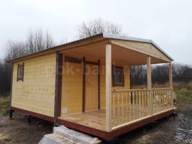 Каркасная баня 6х4,5 м «Каролина» со сборкой в Ленинградской области