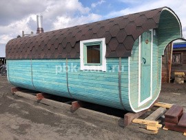 Баня бочка квадро 6 м «Тамара» с доставкой в Псковскую область