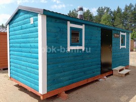 Мобильная баня из бруса «Диодора» 6х2.25 м с доставкой в Тульскую область