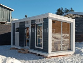 Баня в скандинавском стиле «Фрея» 6х2.3 с доставкой в Московскую область