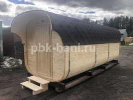 Баня-бочка квадро 6 м «Тамара» с доставкой в Тверскую область