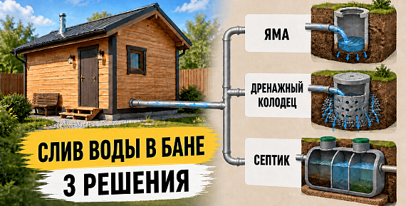 Слив воды в бане — 3 рабочих решения для отвода стоков