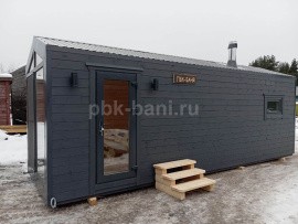 Баня барн «Ждана» 7х2.25 м с доставкой в Ленинградскую область