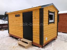 Баня из бруса «Юлия» 4х2.25 м с доставкой в Ленинградскую область