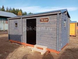 Баня из бруса в чашу «Октавия» 5х2.25 м с доставкой в Ленинградскую область