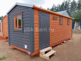 Мобильная баня из бруса «Елена» 6х2.25 м с доставкой в Краснодарский край