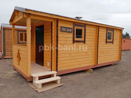 Баня из бруса в чашу «Мария» 6.1х2.4 м с доставкой в Смоленскую область