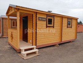 Баня из бруса в чашу «Мария» 6.1х2.4 м с доставкой в Смоленскую область