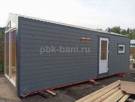 Барн баня «Ждана» 7х2.25 м с доставкой в Ленинградскую область